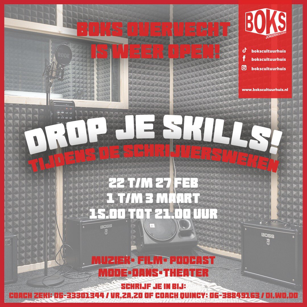 yesyes, we gaan weer AAN! <a href="/BOKSCultuurhuis/">BOKS Jongerencultuurhuis</a> #Overvecht