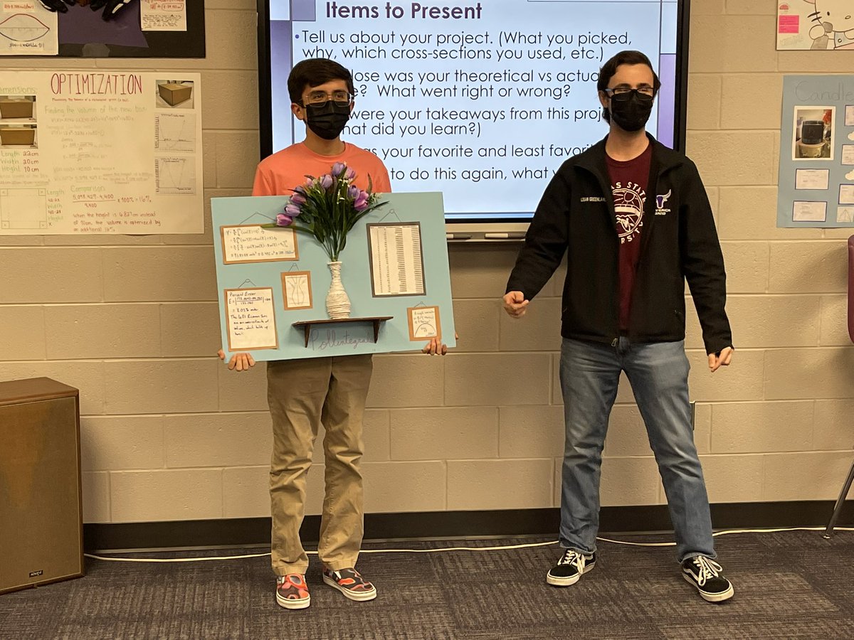 CoachRhoden's tweet photo. My Calculus BC students made some awesome cross-sectional volume displays. #TeamMAV #ILoveMortonRanch https://t.co/OToryPk53O