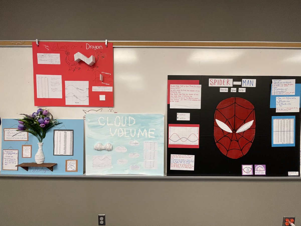 CoachRhoden's tweet photo. My Calculus BC students made some awesome cross-sectional volume displays. #TeamMAV #ILoveMortonRanch https://t.co/OToryPk53O
