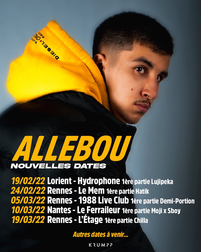 allebou's tweet photo. Nouvelles dates de concerts 👇 https://t.co/E4Z6u8AJRi