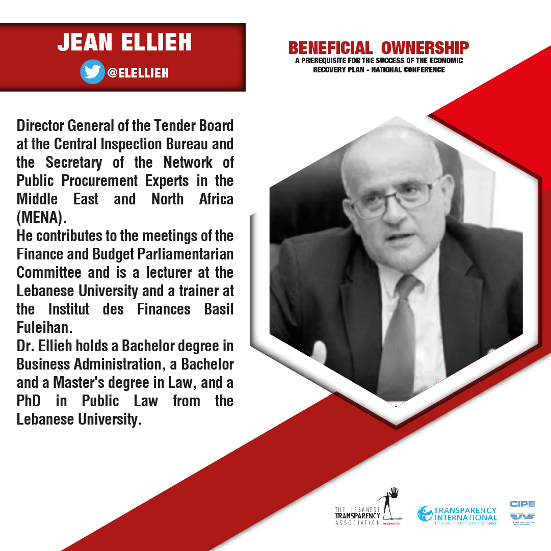 TI_Lebanon's tweet photo. Lastly, we are pleased to introduce you to our honourable speakers who will be presenting their keynote talks in our #BOtransparency national conference in the 3rd session "Beneficial Ownership Information in Public Procurement".

@elellieh | @LamiaMoubayed https://t.co/N3YWKFULqV