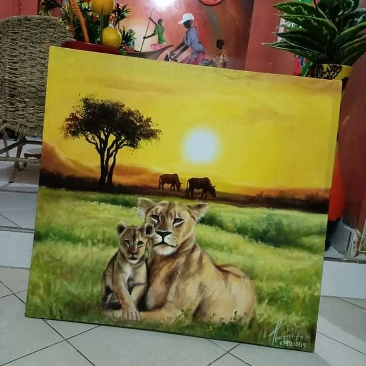 nicci_Lin's tweet photo. Didn't find the perfect gift for your special someone for Valentine's Day?  Or maybe you just need to liven up the living room?  Wiliston Juma (who happens to be probably the most talented painter I know! What a gift from God!) has several new paintings that he is selling to. https://t.co/EnWDc10bwx