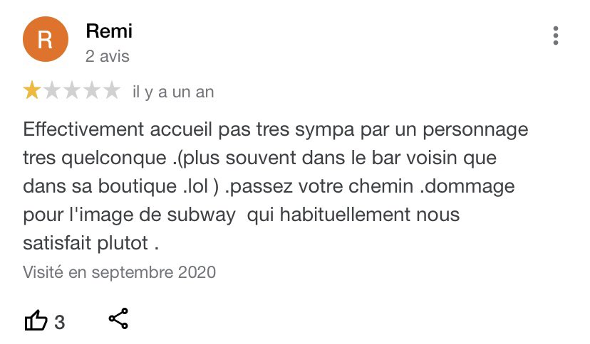 Enzobosc0's tweet photo. Personne :

Le Subway de Morlaix 🍺 https://t.co/UFfawtyDRz