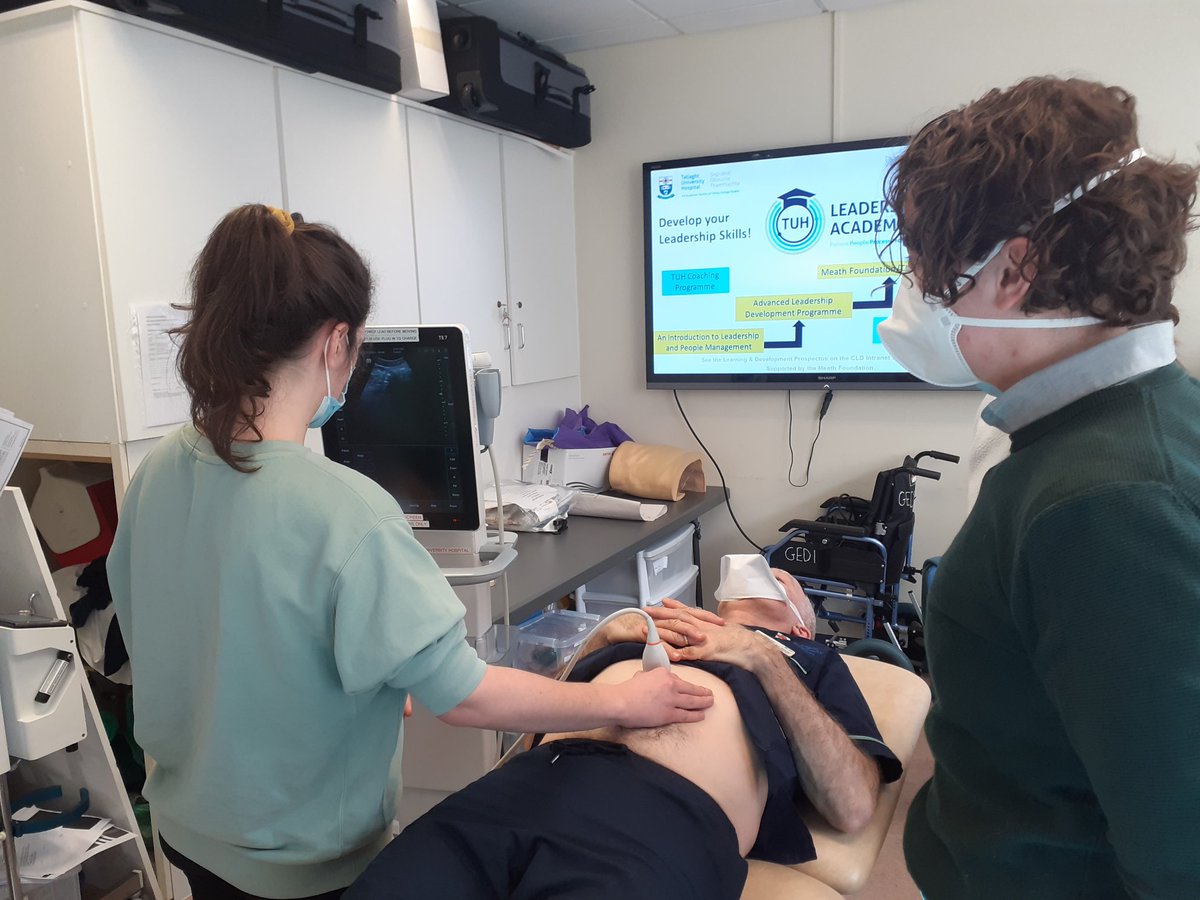 Trinity student #team training for #sonogames! Fantastic to have such enthusiastic medical students who will have super (sonic) skills by the time they become interns👏 Technical &amp; cognitive skills training with deliberate practice + simGo team!🙌 Thanks to our ultra sound model!