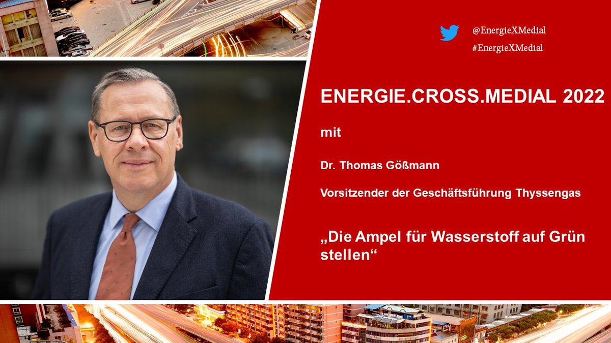 EnergieXMedial's tweet photo. Dr. Gößmann, CEO #Thyssengas hat mit uns darüber gesprochen, wie der #H2-Hochlauf gelingt und warum nur das Zusammenspiel von #Strom und #Gas und die #Kopplung der Verbrauchssektoren #Wärme, #Mobilität, Stromerzeugung und #Industrie ein leistungsfähiges H2 Netz etablieren kann https://t.co/jnLDGT7eST