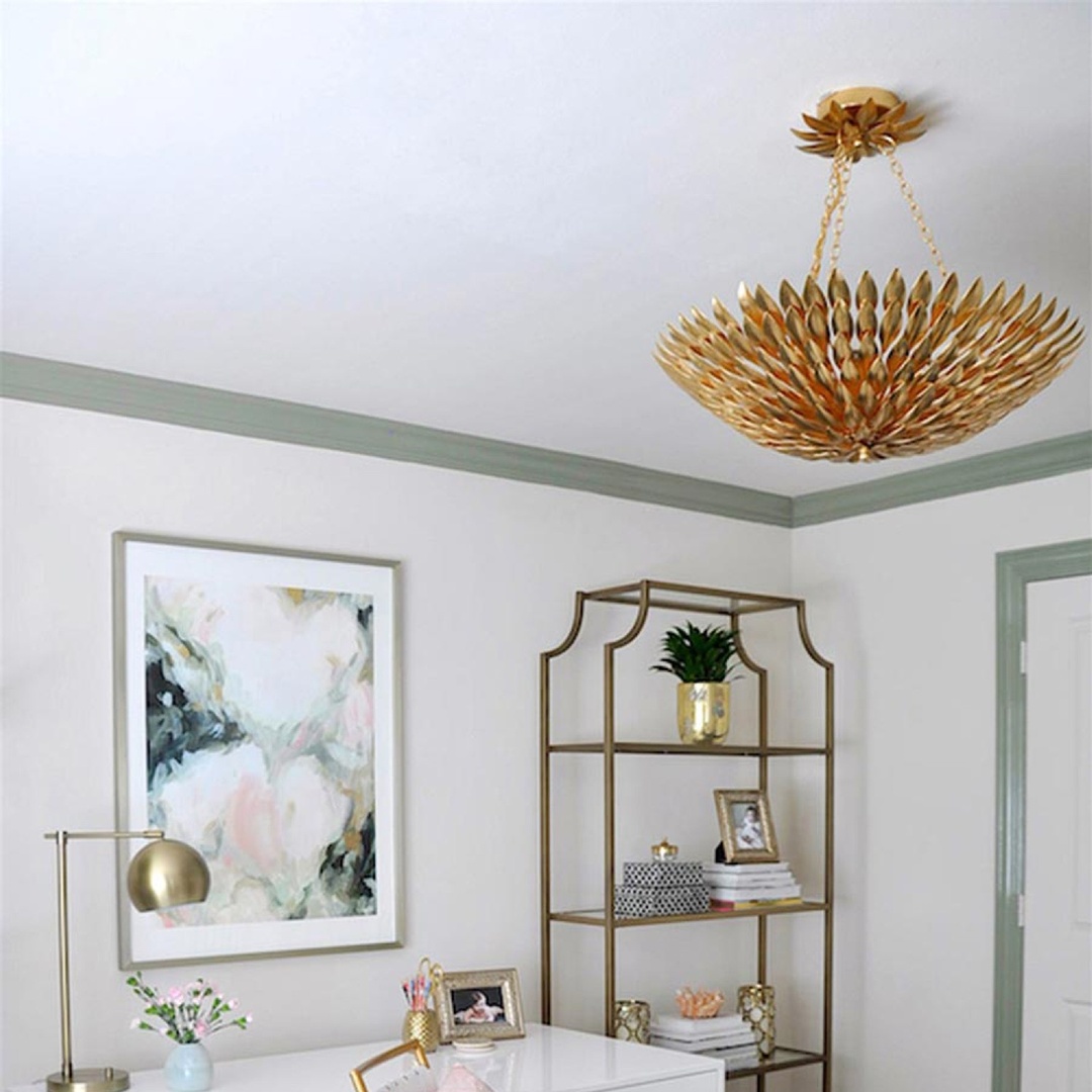 SourceLtg's tweet photo. Inspired by a brooch found in a French flea market, the Broche collection from @CrystoramaLight boasts layers of individual wrought iron leaves delivering a touch of glam to any modern living space! Shop the collection here: https://t.co/entP1vqKqg #Chandelier #GlamLighting https://t.co/IRTXt49PP5