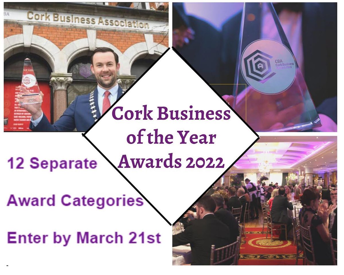 CBA_cork's tweet photo. Start preparing your entry now for #cbaawards2022.
Visit https://t.co/GknXLtWvnw to browse through the 12 categories available.
#wearecork #localbusiness #businessawards #getrecognised #corkbusiness https://t.co/o5koR2UouO