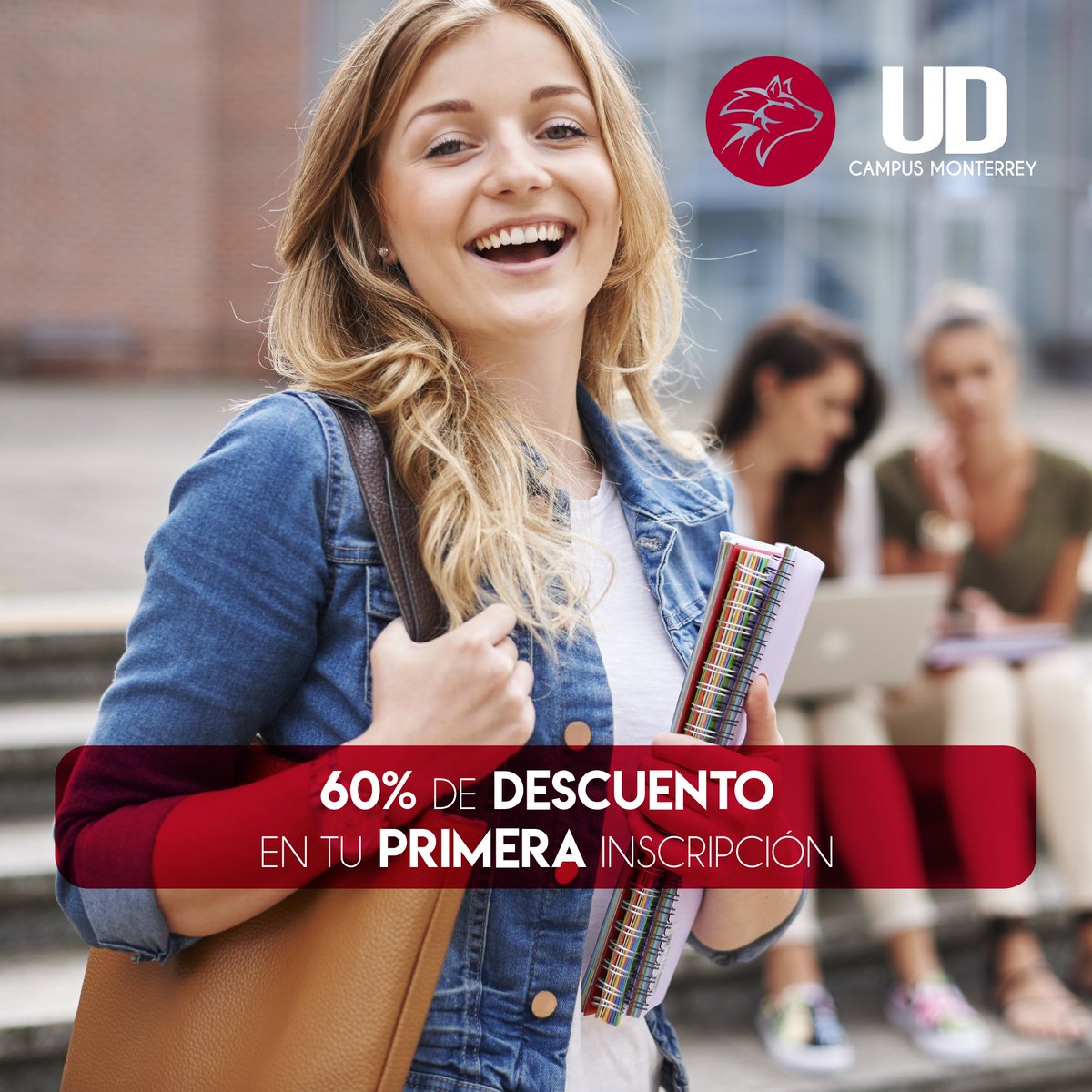 UD_Monterrey's tweet photo. ¡NO TE PIERDAS ESTA OPORTUNIDAD DE ESTUDIAR!
Obtén un 60% de descuento en tu primera inscripción y se parte de nuestra familia LOBO
Contamos con:
🐺 Licenciaturas
🐺 Ingeniería
🐺 Maestrías
*Este descuento no aplica en Medicina y Santander*
Whatsapp: https://t.co/HKSFW2LPdE https://t.co/T1maPS5qZ8