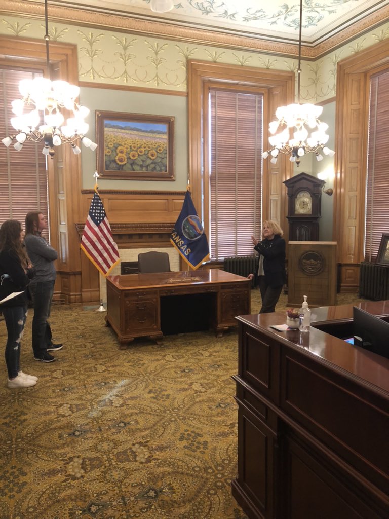 Every square inch is a history lesson of Kansas. What a great learning experience for our JAG-K students during our Regional Day at the Capitol. #jagkansas #kansashistory #jagk