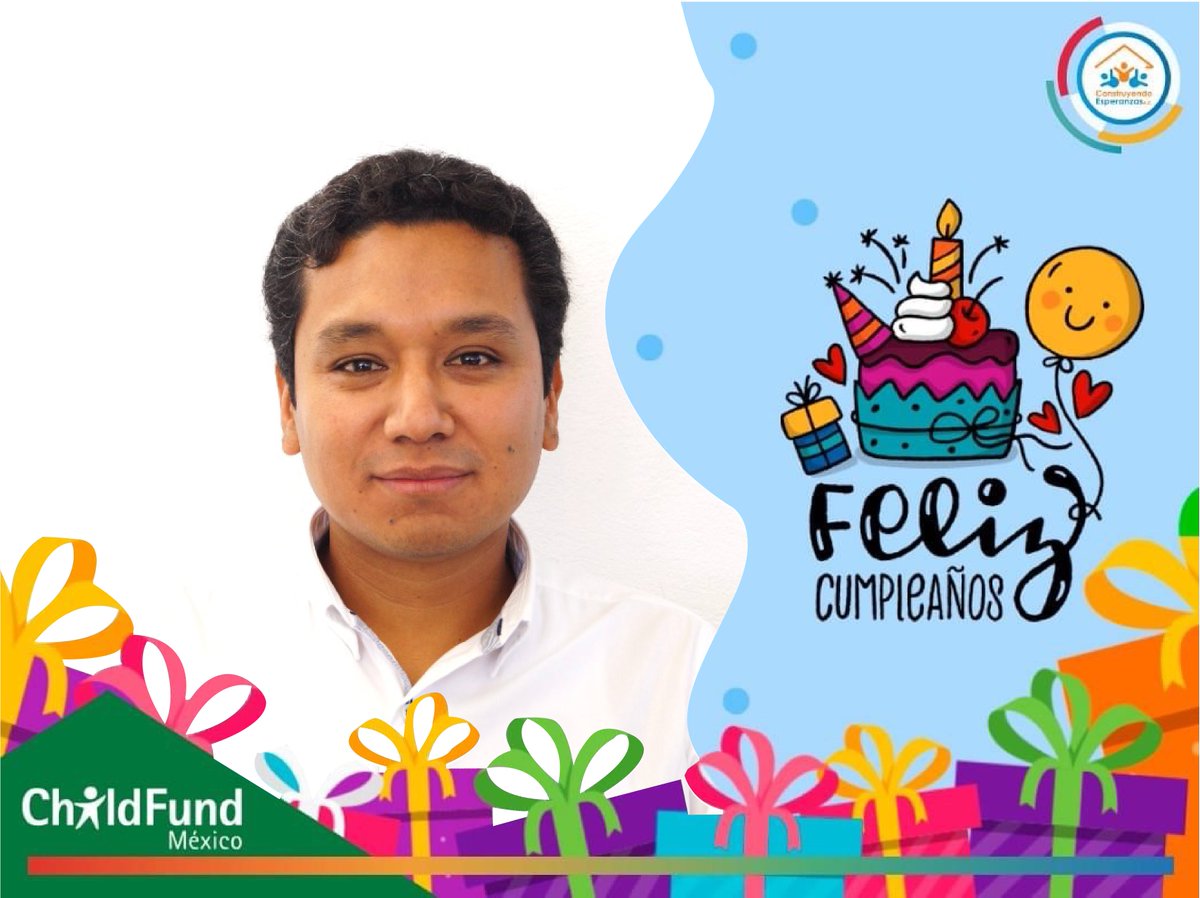 CEsperanzas's tweet photo. Hoy es cumpleaños de Ulises, parte del equipo de Construyendo Esperanzas y #ChildFund, todo el equipo te deseamos un feliz cumpleaños. ¡¡Felicidades!!🎂🥳 https://t.co/VjmsKdCd75