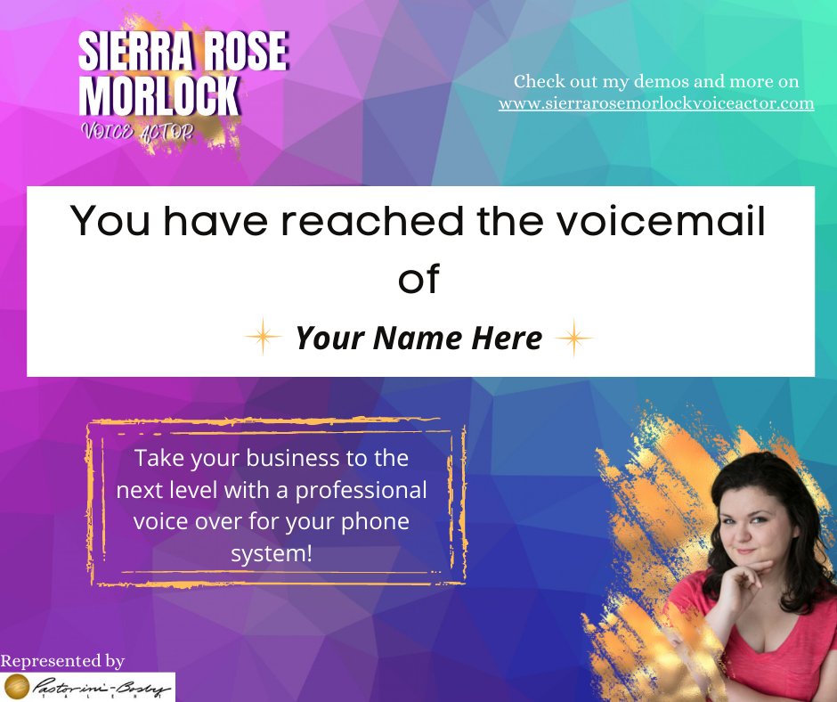 SierraRoseVO's tweet photo. When customers call your business, is the first thing they hear a robot? If so, it's time for a change...
#IVR #greeting #voicemail #onhold #phonesystem #voiceover #voiceacting #authentic #welcoming #sincere #professional https://t.co/zvdVXj2z0X