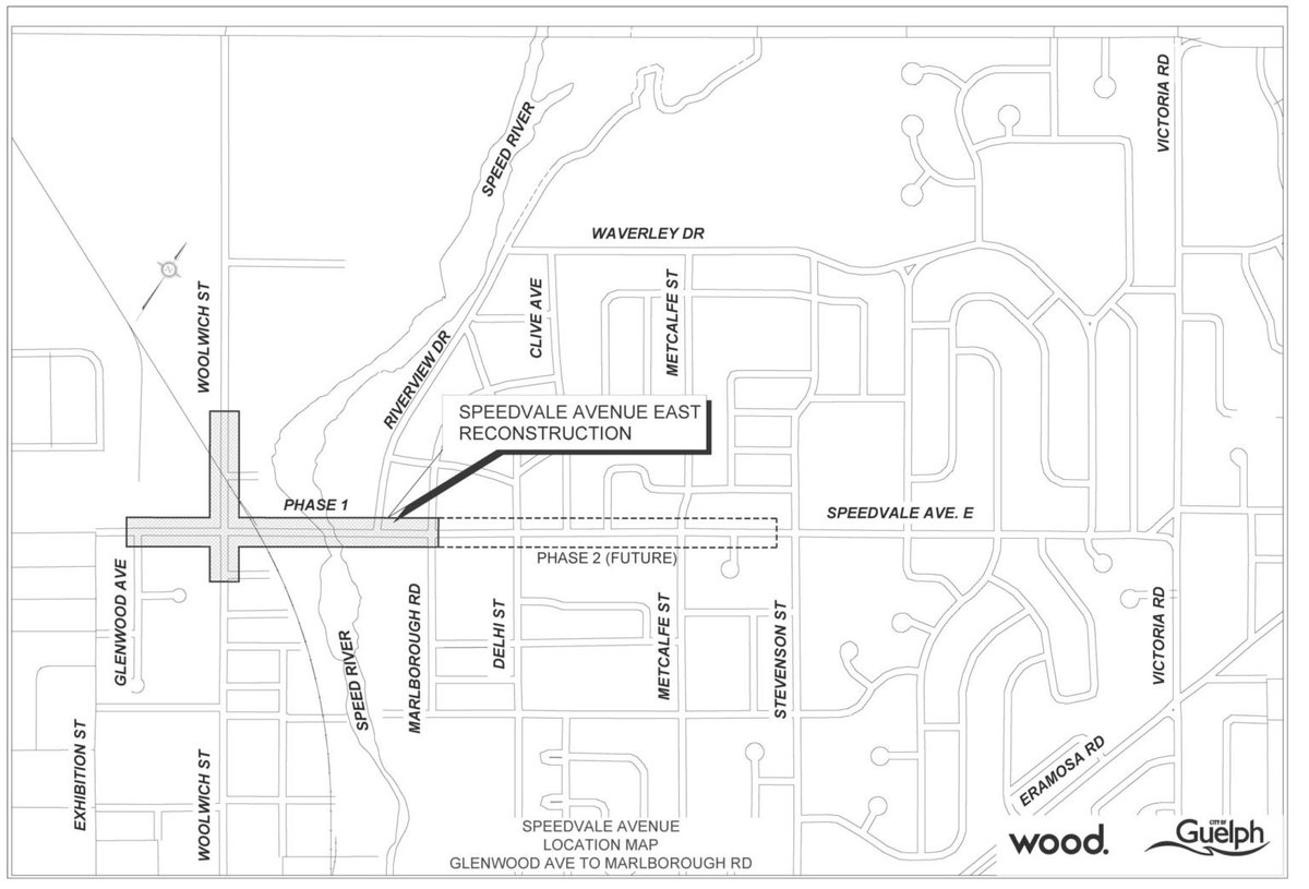 CamGuthrie's tweet image. Yes, drove down it yesterday &amp;amp; there’s potholes for sure which our @cityofguelph staff are repairing. #BecauseWinter
Further, there’s already approved plans/funds for complete restructuring of Speedvale, that’s why the utility poles were moved last 2yrs. guelph.ca/living/constru…