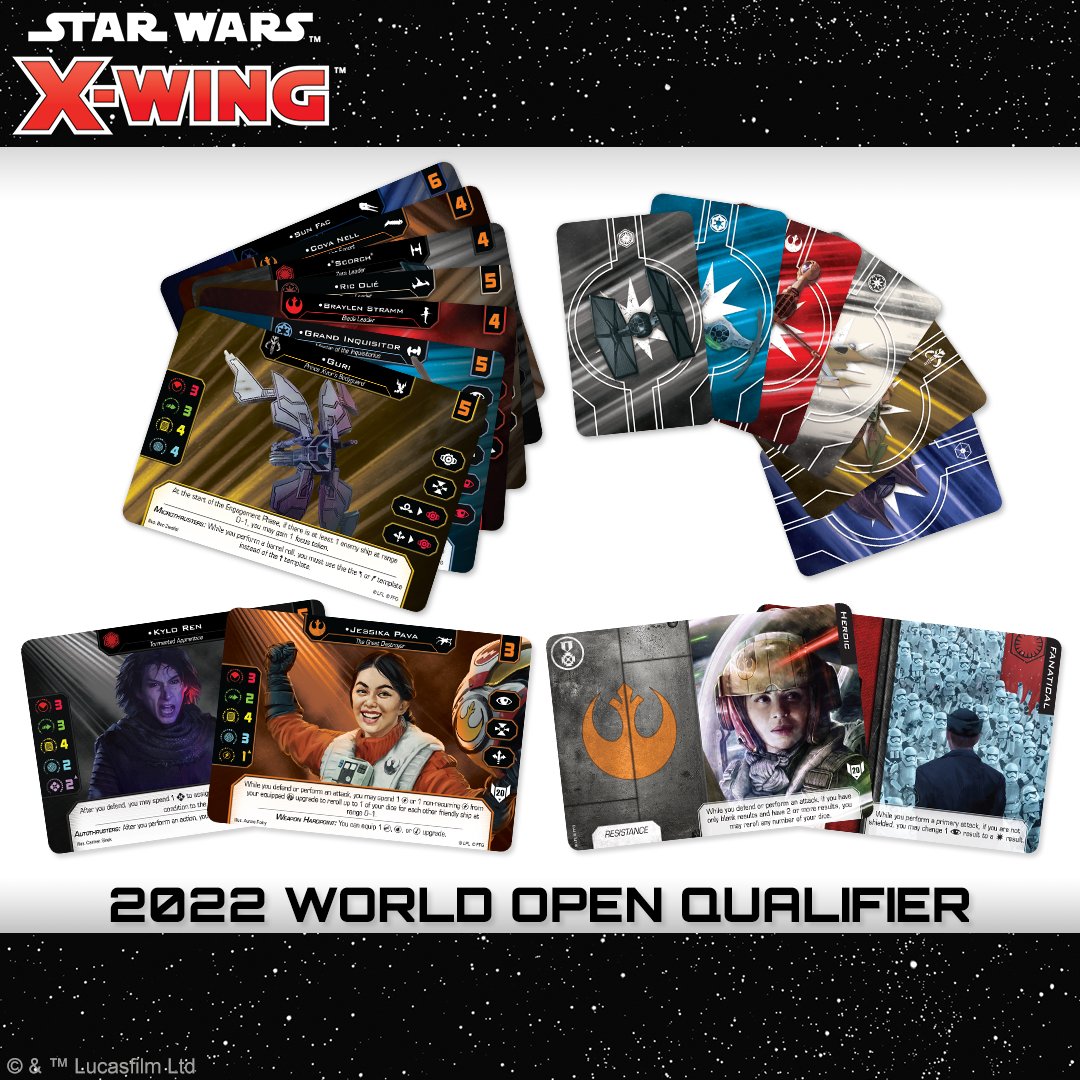 atomicmassgames's tweet photo. Check out some of the prizes you could win at the 2022 World Open Qualifier for #StarWarsXWing at Adepticon in March! Register for this event here today: https://t.co/GxJrfQEm2Z https://t.co/brrZsVWcn6