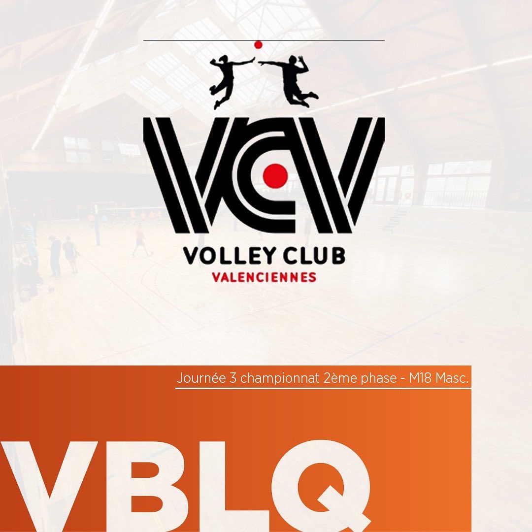 VB_LeQuesnoy's tweet photo. 🗣 Match time 🗣

26/02

👤M18, Régionale 
🆚Valenciennes
⏰14h30

👤Seniors B, Access. Régionale 
🆚Lys-Lez-Lannoy
⏰20h

👤Seniors F, Access. Régionale 
🆚Famars
⏰18h30

👤Seniors A, Régionale 
🆚Villeneuve d’asq
⏰20h30

⚠️ Pass vaccinal⚠️

#VBLQ🟠⚫️ https://t.co/SbeKh2MhaB