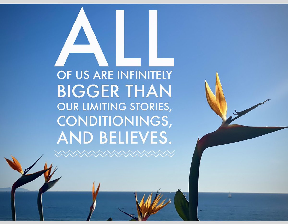 olgaw's tweet photo. All of us are infinitely bigger than our limiting stories, conditionings, and believes.#WednesdayMotivation https://t.co/7EFtHedK12