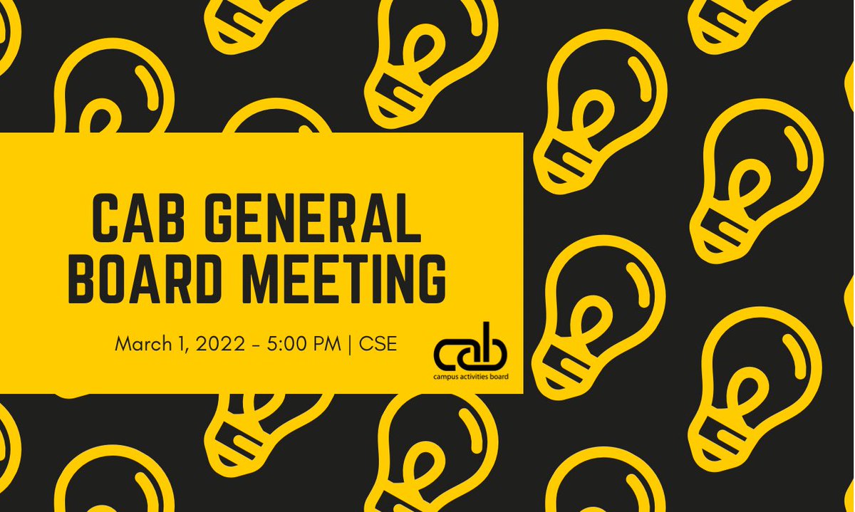 Hang out with us in the CSE and find out what’s coming next from CAB!