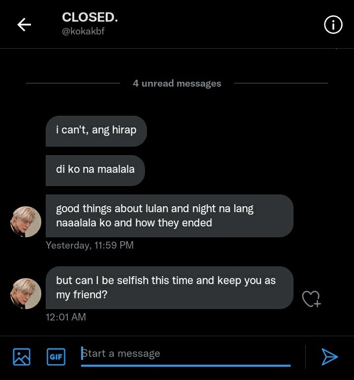 MDXGWY01's tweet photo. gusto mo ko i-keep as a friend pero sinabi mong pinagt-tripan mo lang ako? pinagt-tripan nyo lang kami? sino di sasama loob dun? tapos ako pa ngayon mali sa lahat. https://t.co/qL9ZPK0jm9
