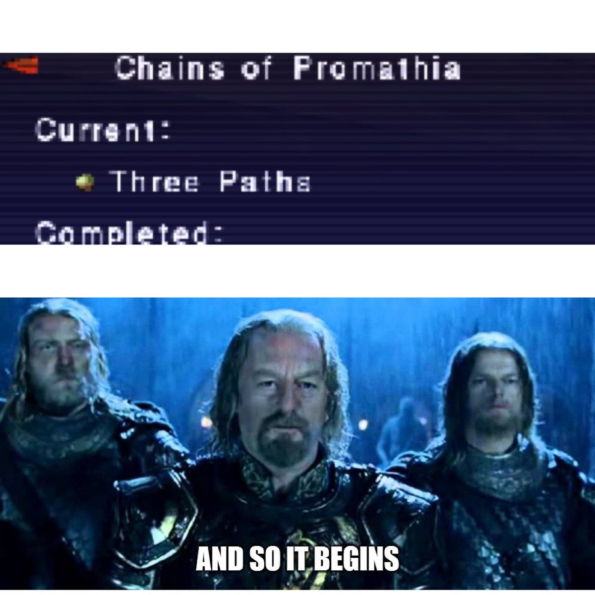 ZadinXP's tweet photo. This again???โน๏ฟฝ๏ฟฝ #ffxi #finalfantasy11 #chainsofpromathia #lotr #fml https://t.co/1yHNptwjru
