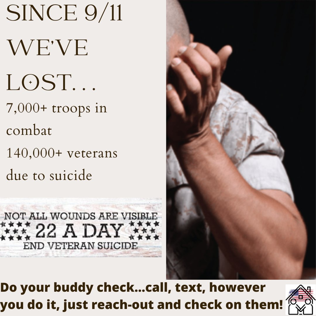 22 suicides every day – how can we let this continue?
#ptsd #veterans #suicide #military #22 #Buddycheck #family #brothers #sisters