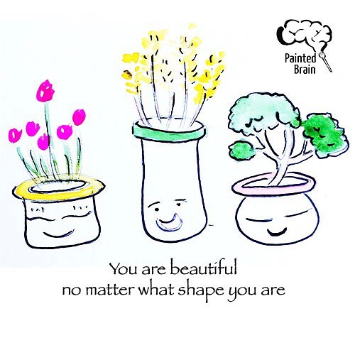 No matter who you are, no matter where you come from, you are beautiful.
🍀🌸🌷🌿🌲🌳🌴
#bodypositive #thepaintedbrain #selfcare #mentalhealth #positivevibes #positivebodyimage 
#mentalhealthwarriors 
#selflove #confidence
