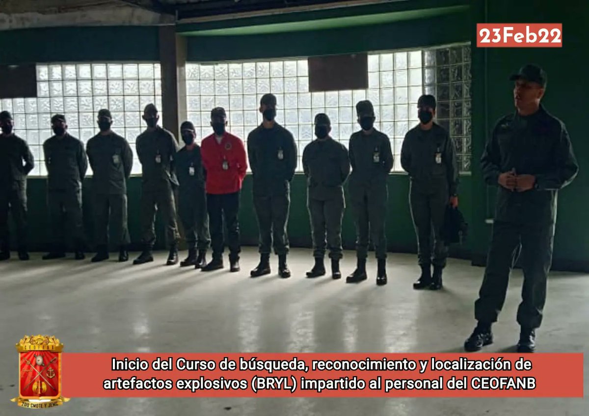 duboulayperozo's tweet photo. Comprometidos con la capacitación de nuestras tropas, este #23Feb acompañé al GJ @dhernandezlarez Cmdte del @libertad003, quien dio inicio al Curso #BRYL que se estará dictando al personal militar plaza del CEOFANB, impartido por los especialistas del #Daex. https://t.co/0RxuMKyvRj