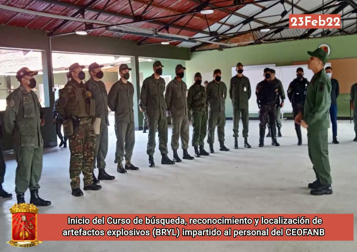 duboulayperozo's tweet photo. Comprometidos con la capacitación de nuestras tropas, este #23Feb acompañé al GJ @dhernandezlarez Cmdte del @libertad003, quien dio inicio al Curso #BRYL que se estará dictando al personal militar plaza del CEOFANB, impartido por los especialistas del #Daex. https://t.co/0RxuMKyvRj