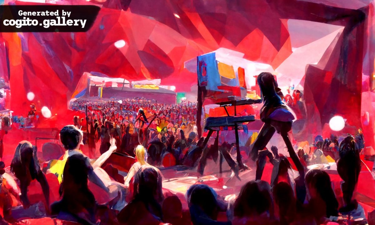 Our #AI did it again 🎯🤯
We let it draw a picture using the text "Enthusiastic crowd in a concert", and, well, it rocks!!

👉 Want to try our top AI model yourself?
Comment with your text prompt and we'll let it create it for you 🚀
#artwork #aiart #nftart
