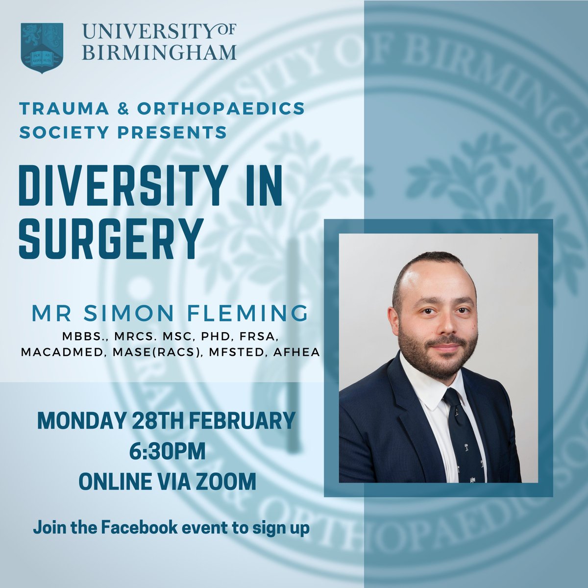 University of Birmingham T&O Society tweet media