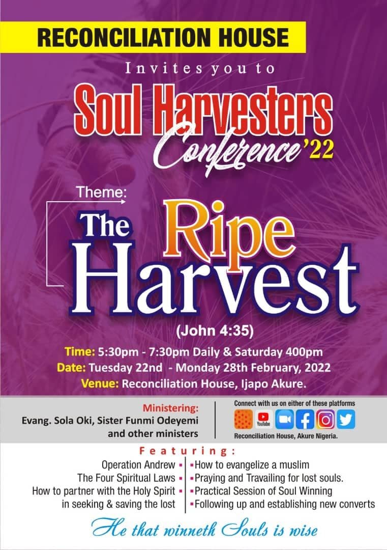 reconhouseakng's tweet photo. OPERATION ANDREW WITNESS CHRIST TO OUR FRIENDS, FAMILY. #RECONCILIATIONHOUSE, #OPERATIONANDREW
#FUNMIODEYEMI
RHA 2022FEB23| SOUL HARVESTER CONFERENCE DAY TWO https://t.co/t73rPHRDHG via
@YouTube https://t.co/6QHfnuHfK2