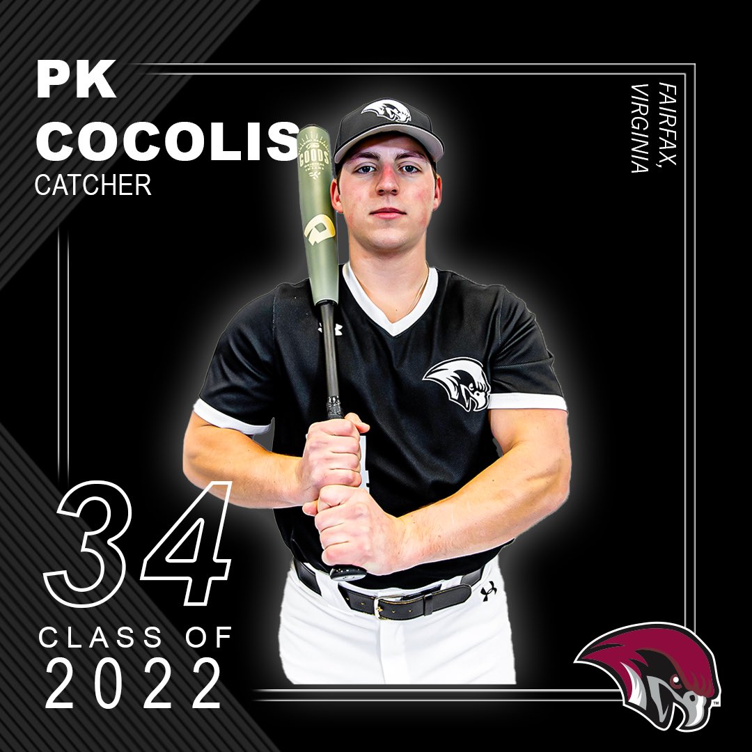 RoanokeBaseball's tweet photo. Today we wrap up our final Senior Spotlight with PK Cocolis, a Catcher from Fairfax, VA. 

PK is a Business Administration major with a finance concentration. Thank you for your time in Salem, PK… and oh, by the way, It’s Opening Day for the Roanoke Maroons 2022 season! https://t.co/QsB1YohgBa
