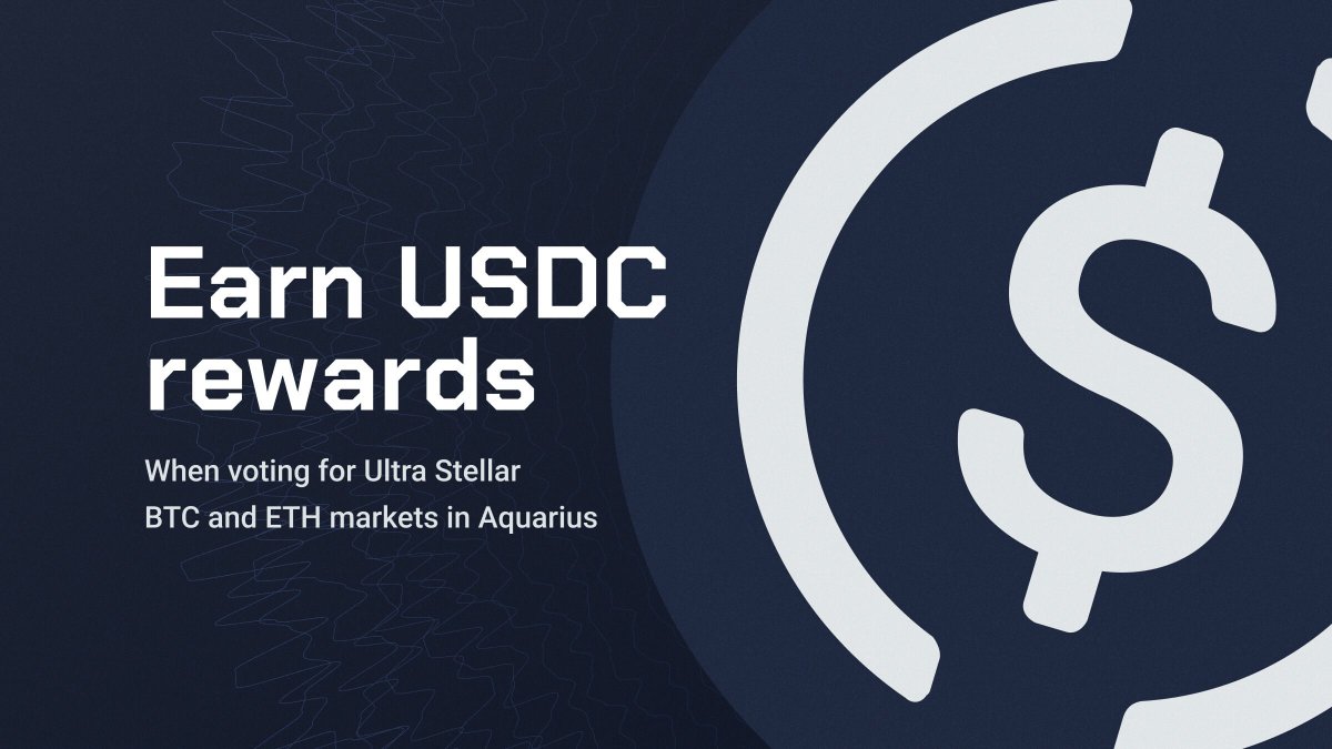 Ultra Stellar (@ultrastellar) on Twitter photo Yesterday we created bribes for everyone who votes for specific Ultra Stellar BTC & ETH markets through ♒️ Aquarius liquidity voting.
There are currently 250 USDC rewards per day starting on February 28th. 🎁
We will monitor and adjust the market pairs and rewards. Yesterday we created bribes for everyone who votes for specific Ultra Stellar BTC & ETH markets through ♒️ Aquarius liquidity voting.
There are currently 250 USDC rewards per day starting on February 28th. 🎁
We will monitor and adjust the market pairs and rewards.
