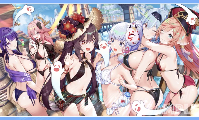 SC2022 Spring 新作発表㉒
水着雷電将軍、八重神子、胡桃、神里綾華、エウルア、煙緋 の スリーブ や プレイマット になります!
イラストレーターは あくせま(@MtxzBNBROukHQzl) 様です。 