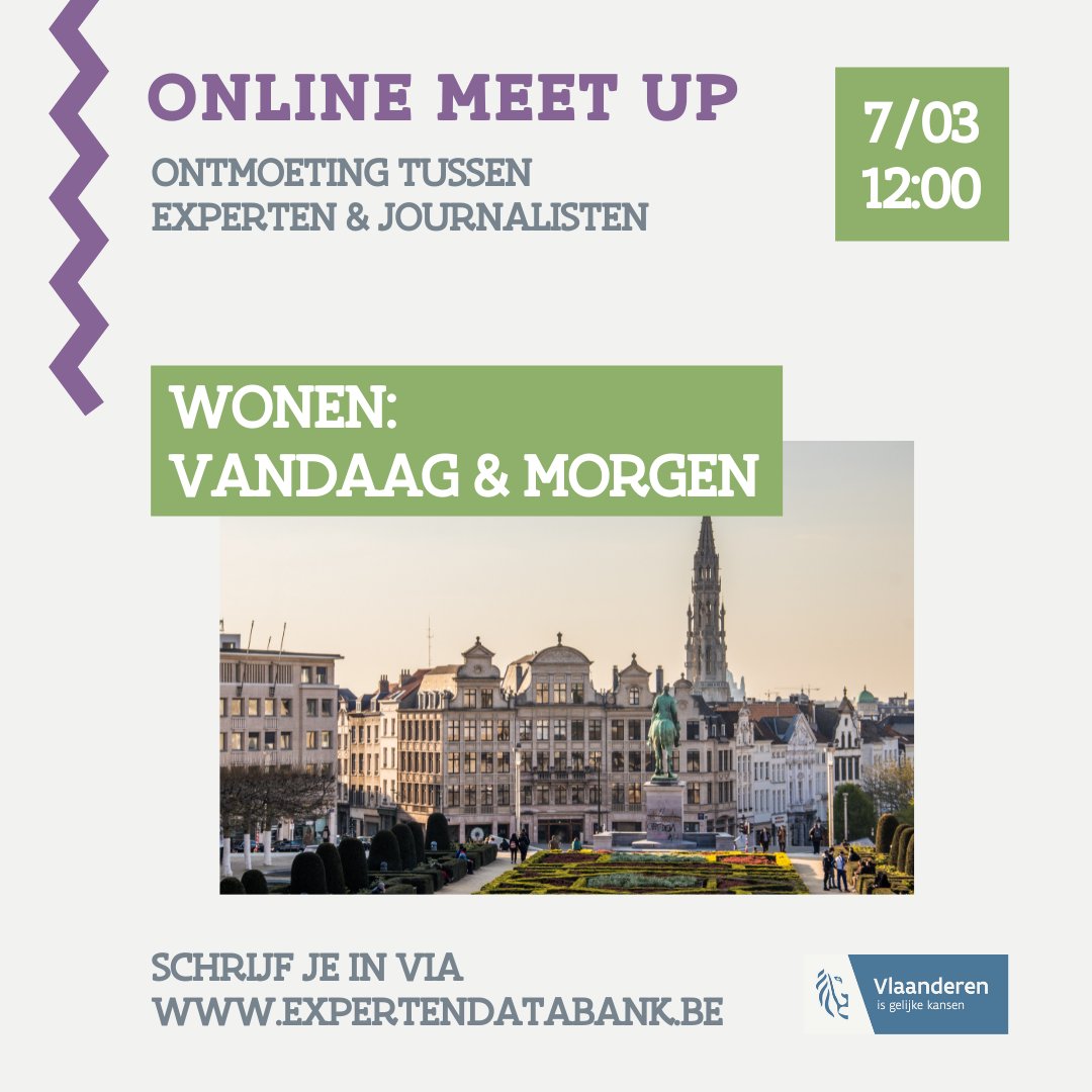 Ben jij expert over alle aspecten van #wonen: vandaag en morgen? En wil je je expertise kunnen delen in de media? Schrijf je dan snel in en pitch je kennis bij journalisten van De Standaard tijdens deze Meet Up.

Schrijf je in: forms.gle/2V5uMnyUca8pGi…