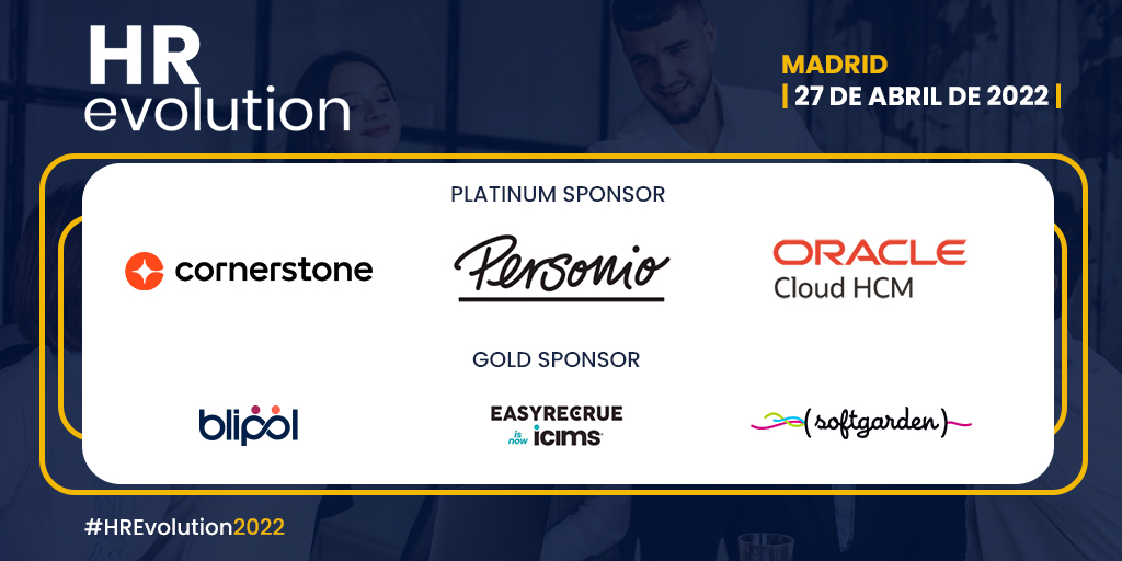 HRevolution_COM's tweet photo. Conoce a los patrocinadores que han confirmado su participación a #HREvolution2022:
🔹 Platinum: @csod_ES @PersonioHR @oracle_es
🔸 Gold: @Blipolhr @iCIMS @softgarden
No olvides pasar por su stand el próximo 27 de abril y descubre sus mejores opciones de colaboración. https://t.co/uZxPCzywnN