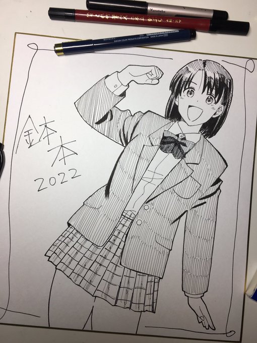 なんらかのプレゼント色紙を描きました!何かは確認次第お知らせします! 