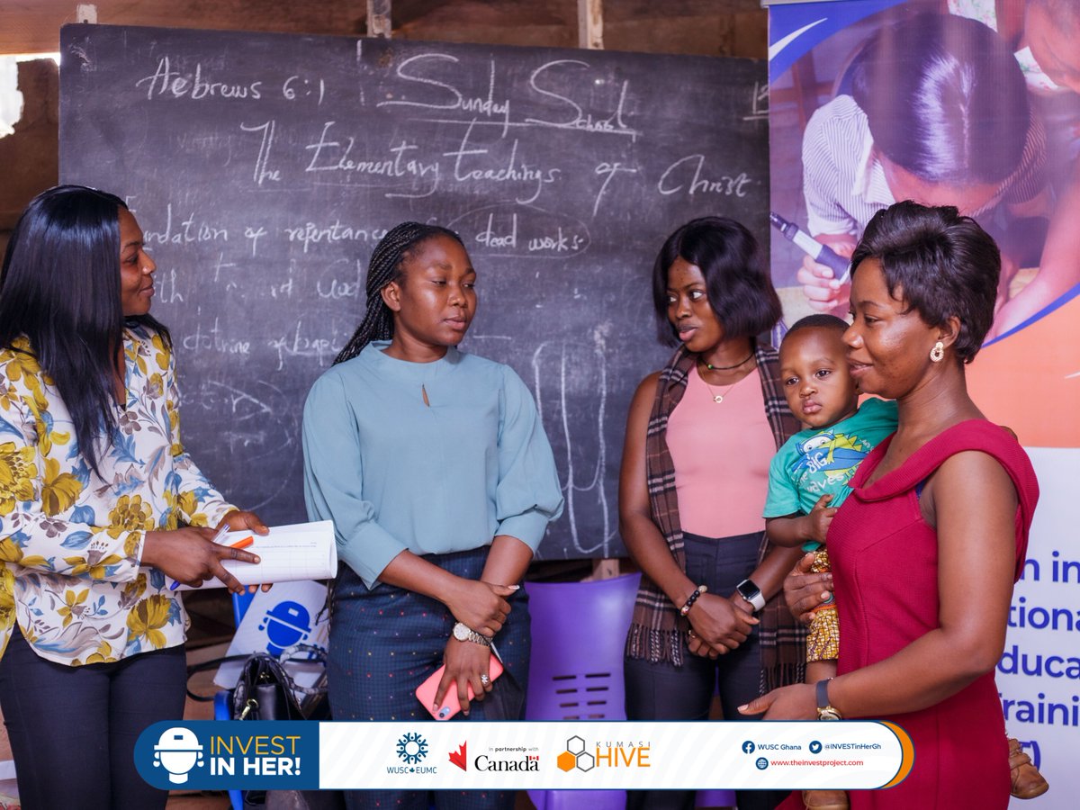 KumasiHive's tweet photo. Y'adwuma yi, ɛso wɔ nfasosoɔ - to wit, our work is profitable. This is the mantra for the Suame-Maakro Frafra Seamstress Apprentices Association.
They re-echo the message we have been carrying across via our Advocacy Campaigns that TVET Careers are profitable.
#INVESTProject https://t.co/1lGNPob8vk