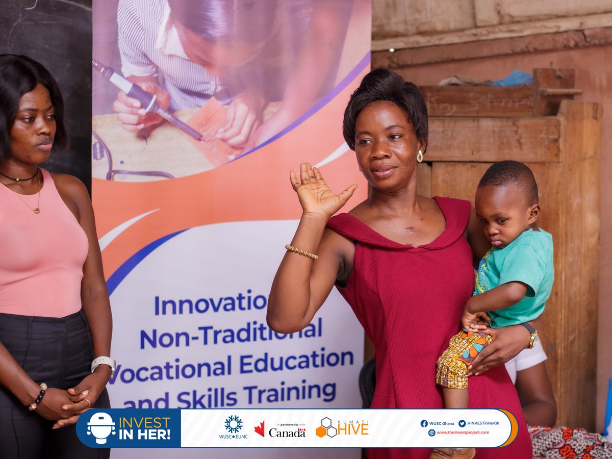 KumasiHive's tweet photo. Y'adwuma yi, ɛso wɔ nfasosoɔ - to wit, our work is profitable. This is the mantra for the Suame-Maakro Frafra Seamstress Apprentices Association.
They re-echo the message we have been carrying across via our Advocacy Campaigns that TVET Careers are profitable.
#INVESTProject https://t.co/1lGNPob8vk