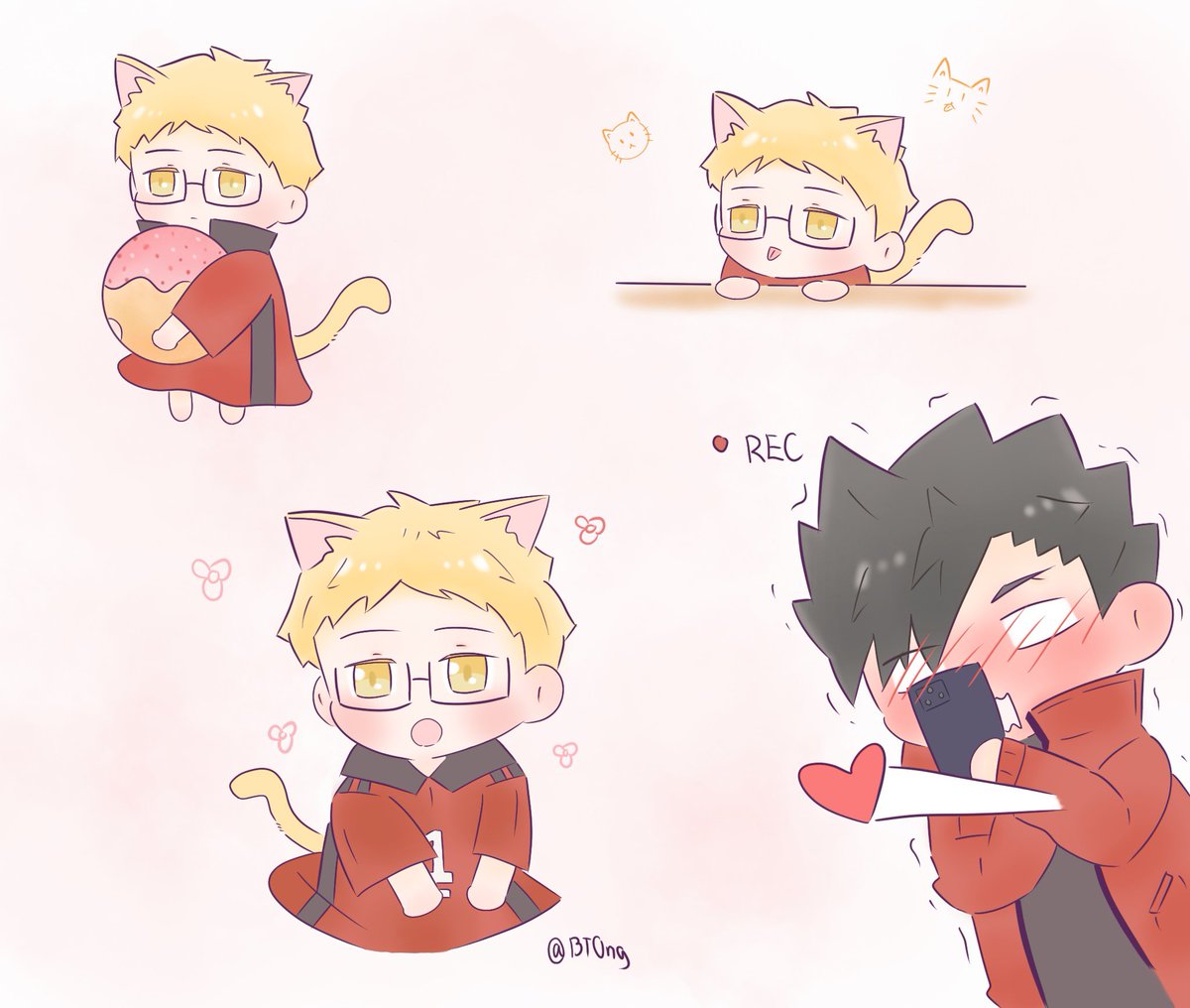 BT0ng's tweet photo. เนโกะเดย์ย้อนหลัง🐈

#쿠로츠키  #クロ月 #kurotsukki #krtsk #คุโรสึกกี้ https://t.co/Qdx0rMBKH8