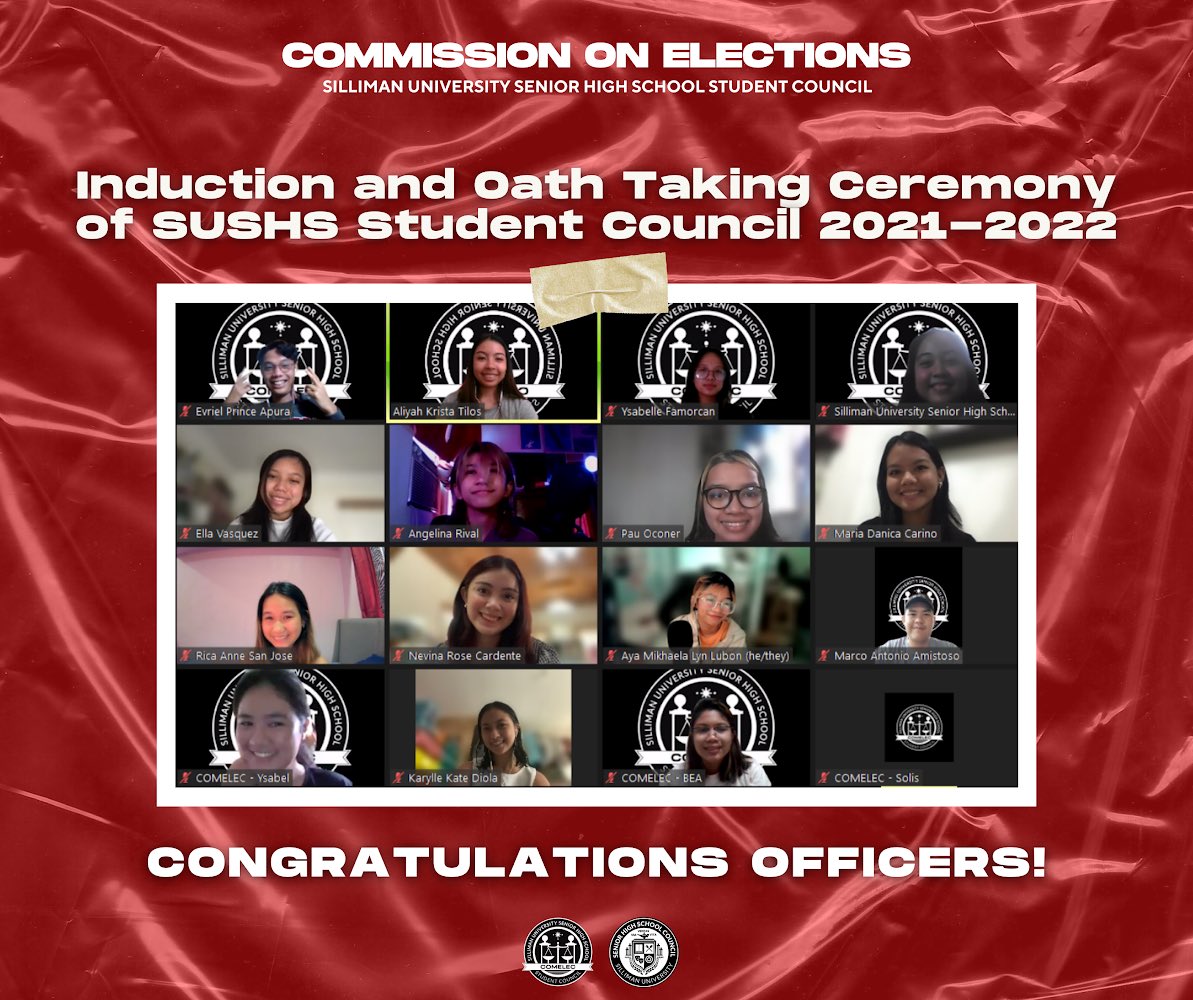 sushssccomelec's tweet photo. [𝐈𝐍 𝐏𝐇𝐎𝐓𝐎] 𝐒𝐔𝐒𝐇𝐒 𝐒𝐭𝐮𝐝𝐞𝐧𝐭 𝐂𝐨𝐮𝐧𝐜𝐢𝐥 𝐈𝐧𝐝𝐮𝐜𝐭𝐢𝐨𝐧 𝐂𝐞𝐫𝐞𝐦𝐨𝐧𝐲 𝐚𝐧𝐝 𝐎𝐚𝐭𝐡𝐭𝐚𝐤𝐢𝐧𝐠

𝑪𝒐𝒏𝒈𝒓𝒂𝒕𝒖𝒍𝒂𝒕𝒊𝒐𝒏𝒔 to our student leaders! May they faithfully serve the SUSHS Student body. 

#LabanSeniorHigh https://t.co/ez2GU184r6