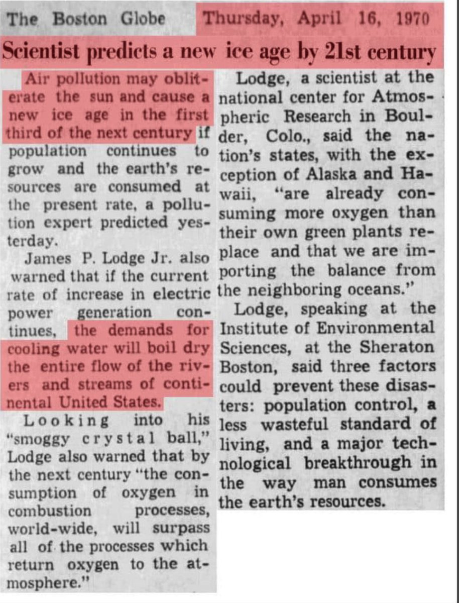 RichardDaleT's tweet photo. Ahhh. Memories. I do remember when the #climatezombies were predicting a new ice age. #copolitics #okpolitics #fail https://t.co/wBdCjS1yyZ