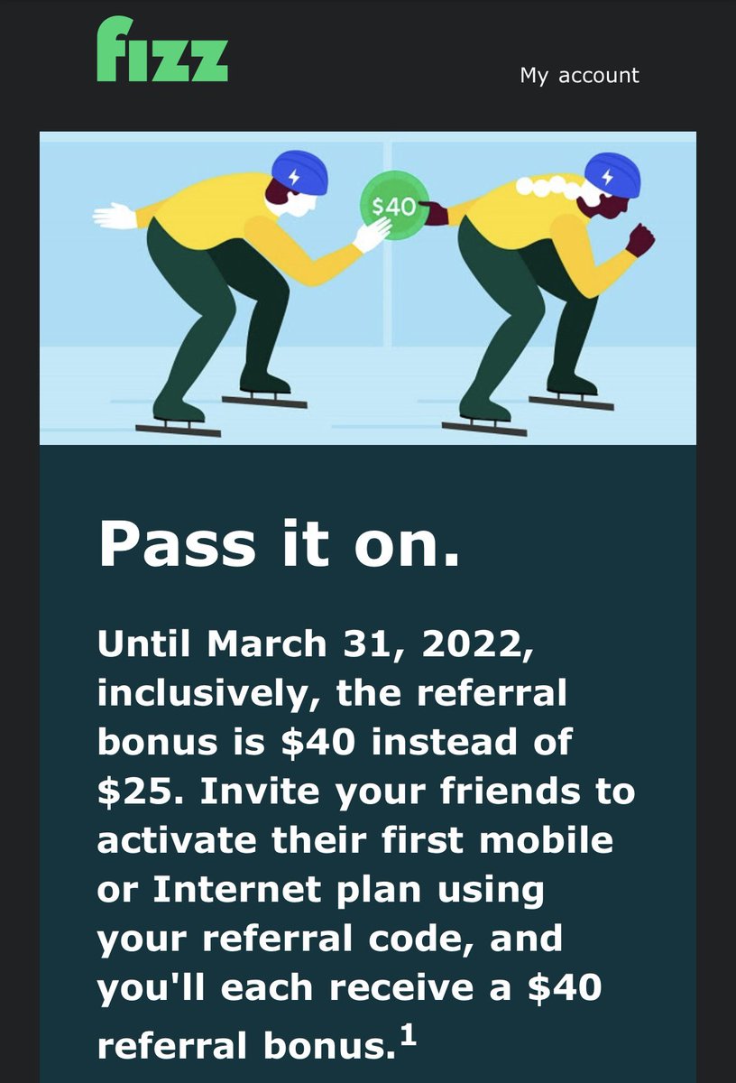 maaidenise's tweet photo. Heyyy people of Canada! To those who wants to switch to FIZZ, here's my referral code :   B1IIA
If you use my code, we'll each receive 40$😉🥰
#fizz #fizzca @fizz_ca https://t.co/DjotcJ96u0