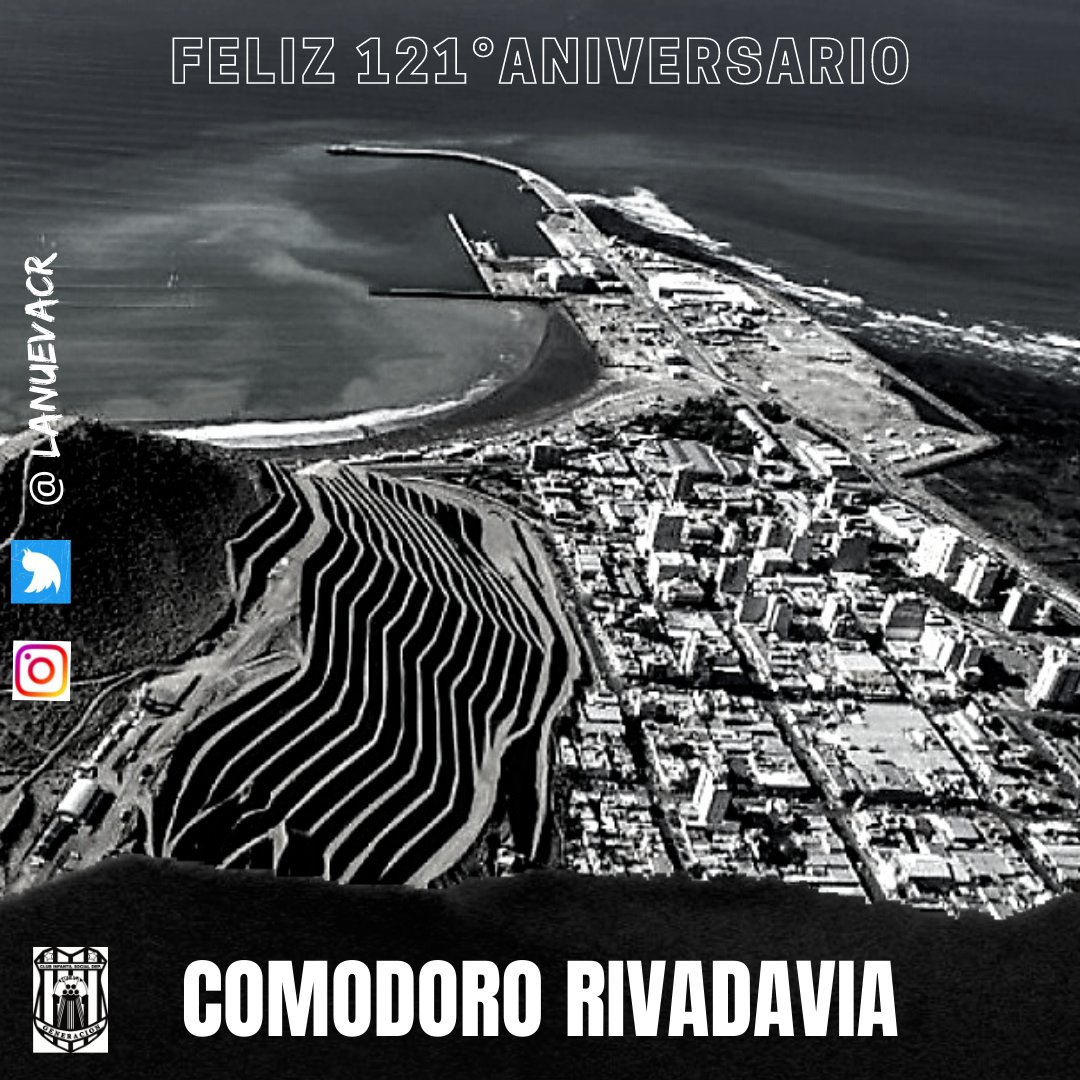 Feliz 121° aniversario a Comodoro Rivadavia, la ciudad más linda de todas
#VamosNueva
#ComodoroRivadavia 
#FelizAniversario 
#CadaDiaMasLindo