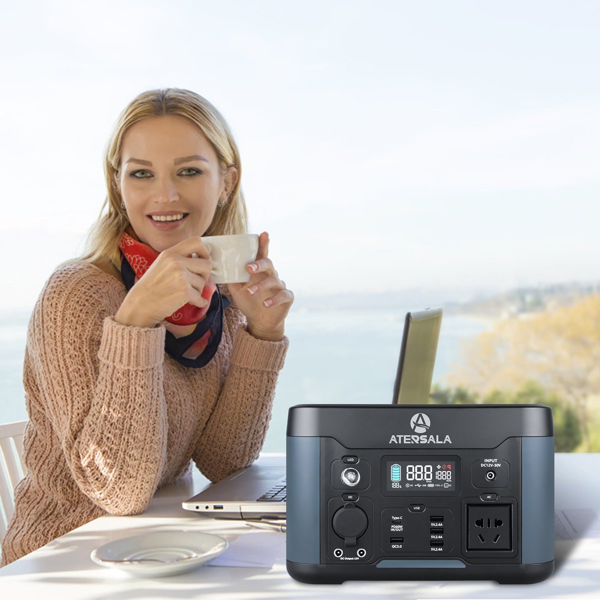 🥶 It is reasonable when people get tired of the cold sandwich and water when they've been camping for a couple of days and just want a hot meal and ☕ coffee. 
It might be challenging, but not if you have Atersala with you!😉
⚡️Powered By: AtersalaPowerStation