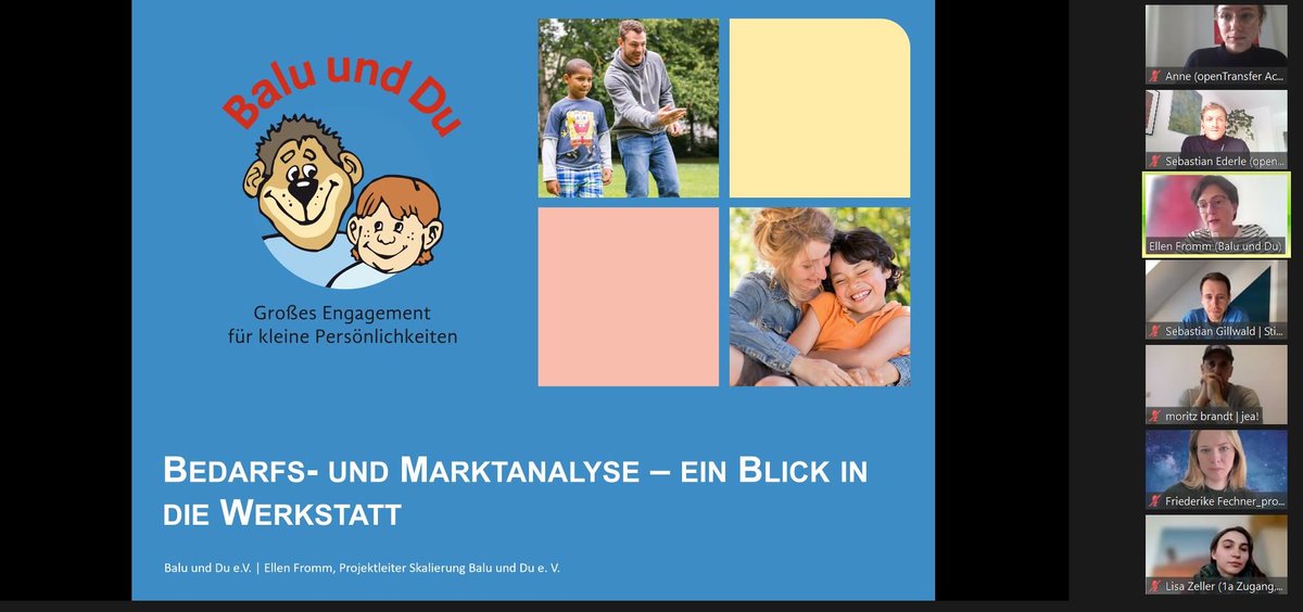 Heute war in unserem #Accelerator-Programm der erste #CommunityLunch 2022 zur Bedarfs- und #Marktanalyse für skalierende Organisationen mit Ellen Fromm von <a href="/Balu_und_Du/">Balu und Du e.V.</a>.🔎 Wichtiges Thema, tolle Referentin und ganz viel neues Wissen im Gepäck – so kann das Wachstum kommen!🚀💛