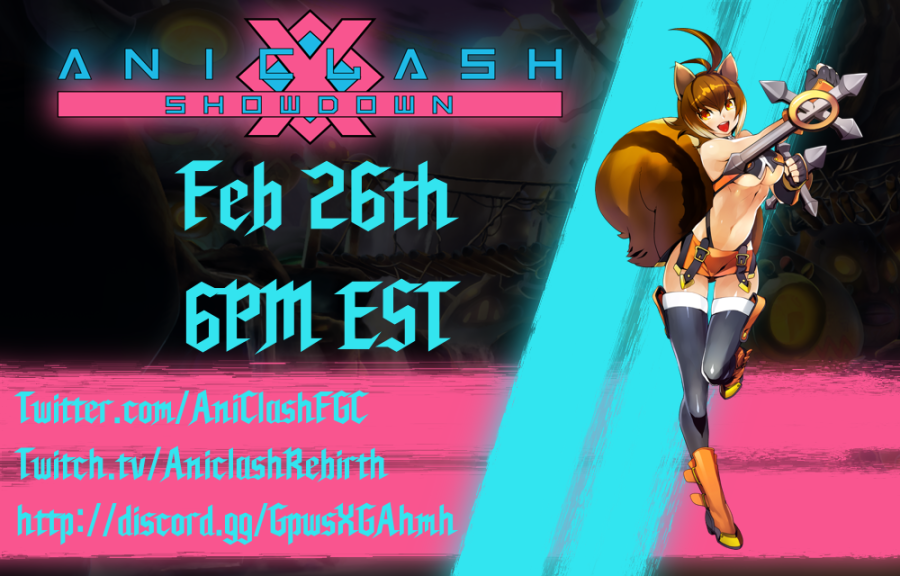 AniClashFGC's tweet photo. So

I'm kind of an idiot

I was going to make this announcement yesterday, but I totally forgot before I even got him. 

Anyway, I still need to make the matcherino, but here's saturday's Aniclash Showdown Bracket

https://t.co/Fj0555lAsU

Get on in here. https://t.co/jVZWwauizt