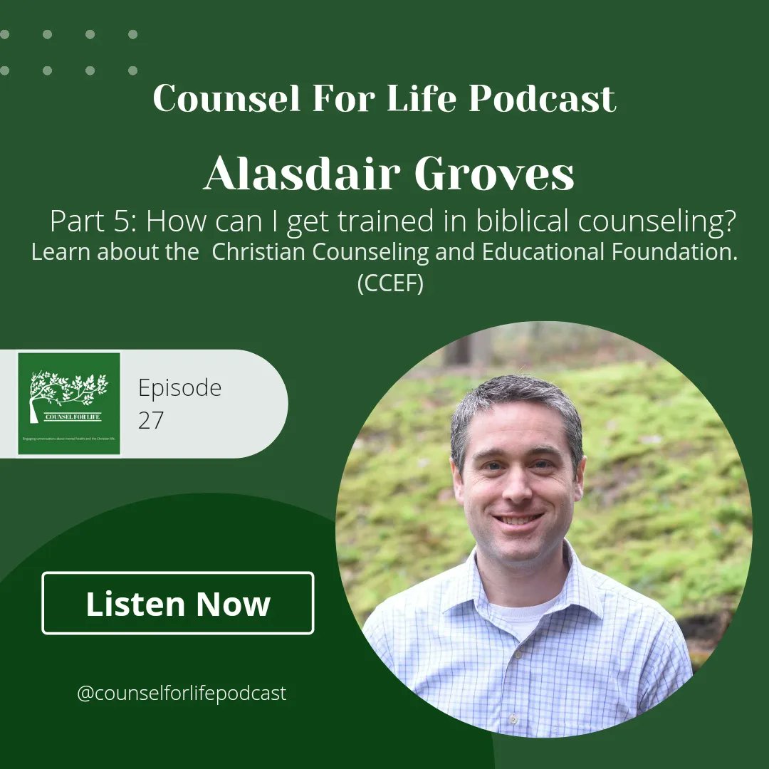 Grateful to have <a href="/AGrovesCCEF/">Alasdair Groves</a>, my friend former teacher, on the podcast taking about an organization near and dear to my heart- <a href="/ccef/">CCEF</a>.
buzzsprout.com/1664338