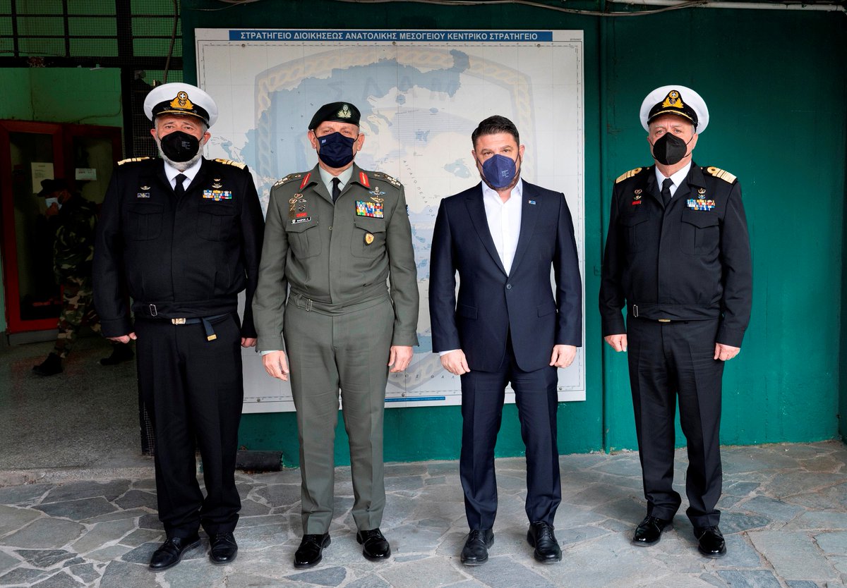 Hellenic_MOD's tweet photo. Επίσκεψη ΥΦΕΘΑ Νικόλαου Χαρδαλιά σε Στρατηγείο Διοίκησης Ανατολικής Μεσογείου και Κέντρο Επιχειρήσεων Αρχηγείου Στόλου
https://t.co/X4veFVrmuH https://t.co/1LmzWLVyCR