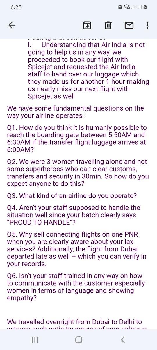 ApeksUm's tweet photo. @airindiain - pls respond to our email. We need an explanation for your pathetic service. https://t.co/au7E3lDJkr
