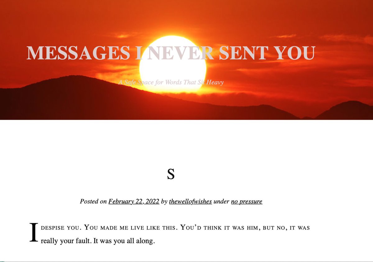 ineversentyou's tweet photo. S
https://t.co/oKGDhIxS95
#MessagesINeverSentYou https://t.co/nGCHuP8m0X