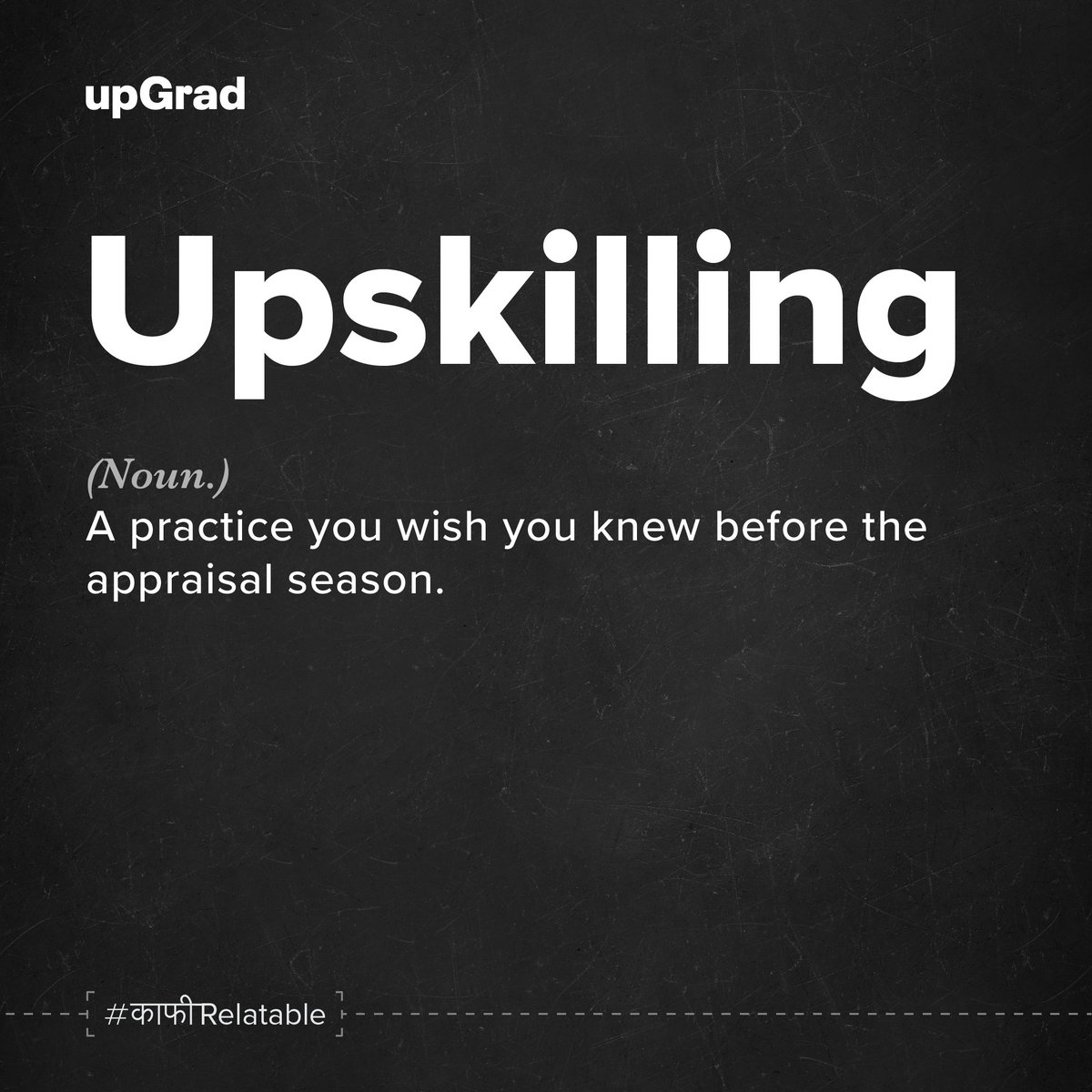 upGrad_edu's tweet photo. We say upskilling is the funda for killing it in appraisal season! What’s your take? Comment below.
#kaafirelatable #upGradNOW https://t.co/3NGBduyE0I